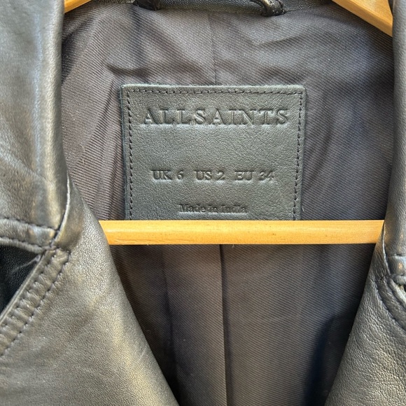 All Saints Dalby Biker Jacket, size 2 - Picture 5 of 10